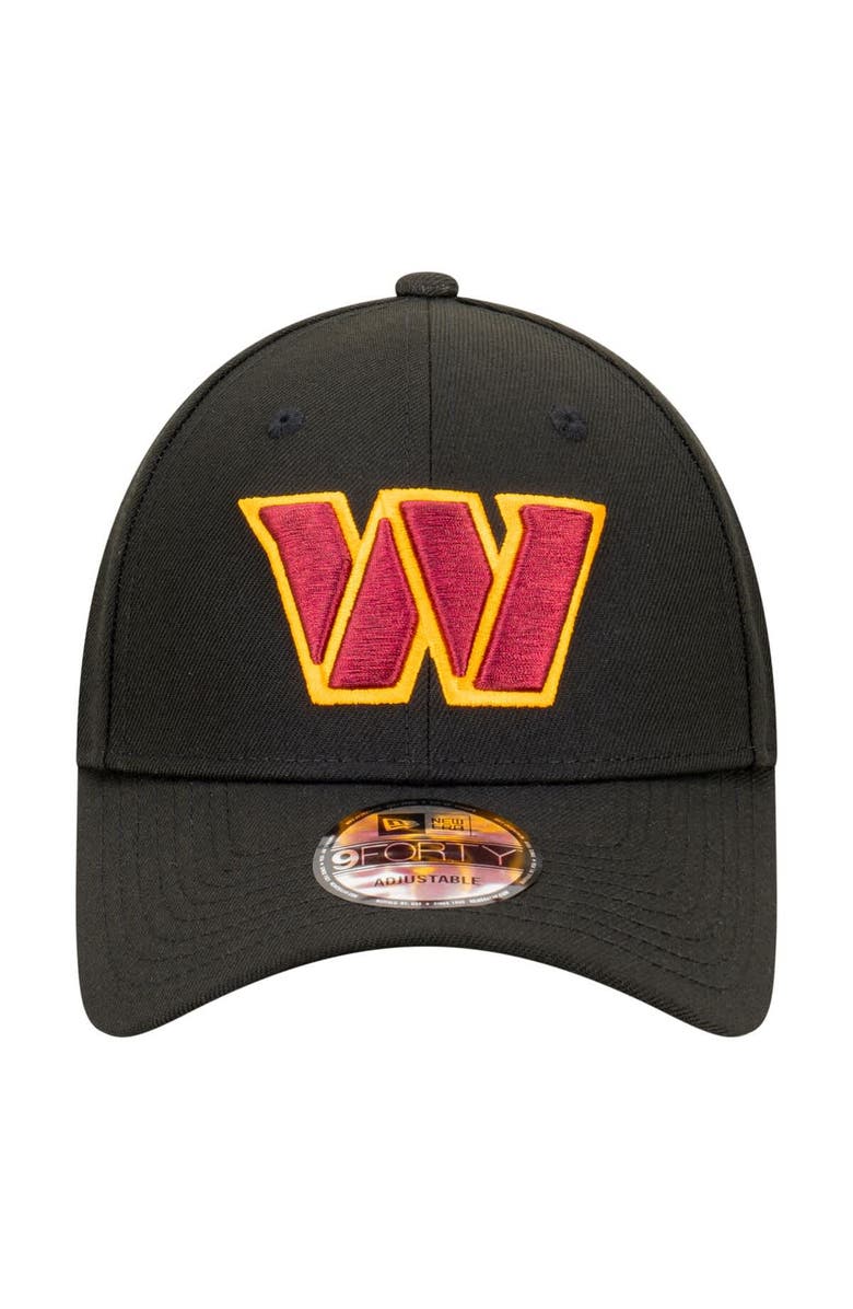 New Era Men's New Era Black Washington Commanders Core Team 9FORTY Adjustable Hat, Alternate, color, Black