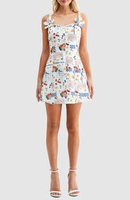All in Favor Fruit Print Minidress