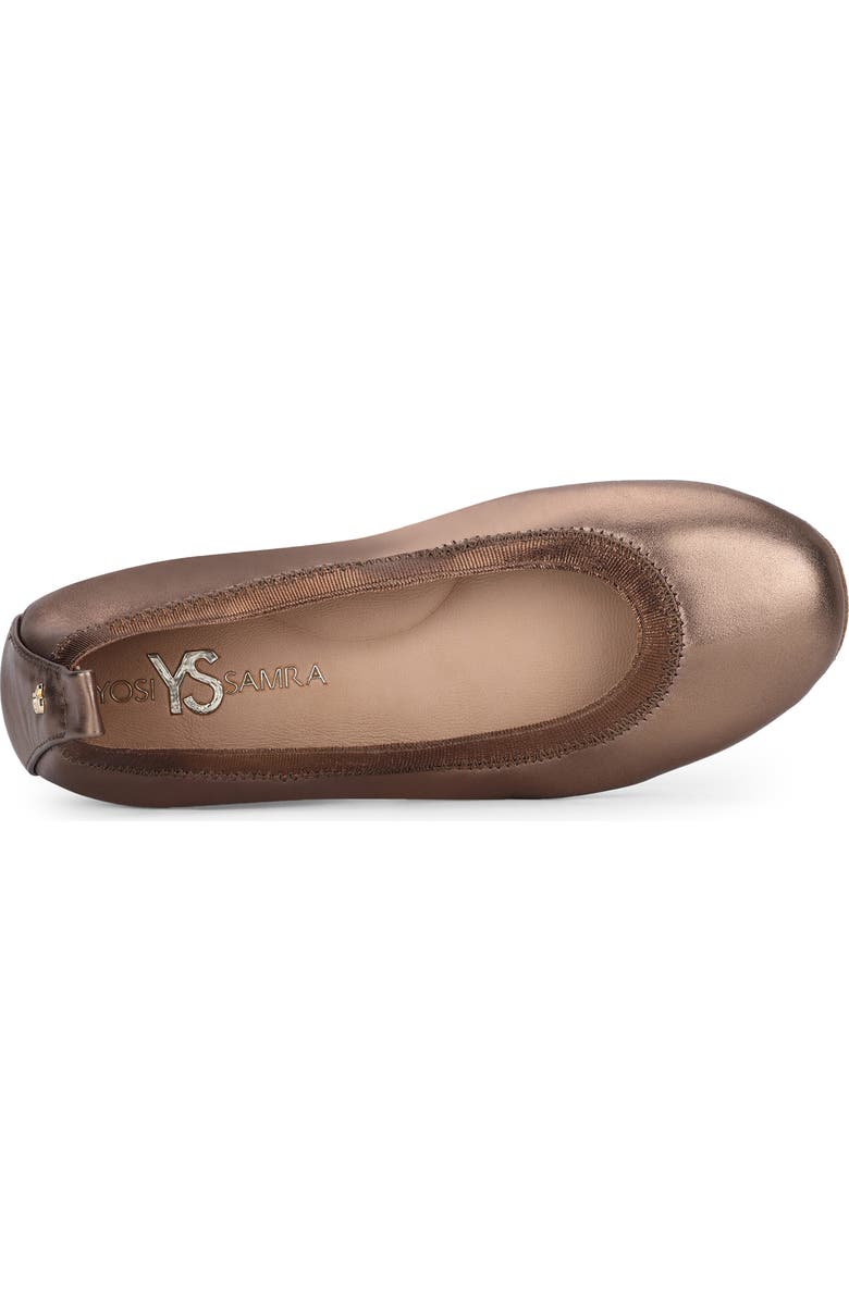 Yosi Samra Samara Foldable Ballet Flat, Alternate, color, Bronze