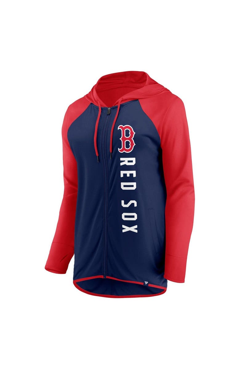 FANATICS Women's Fanatics Branded Navy/Red Boston Red Sox Forever Fan Full-Zip Hoodie Jacket, Alternate, color, Navy