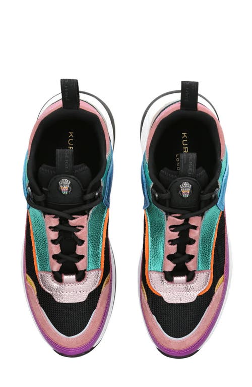 Kurt Geiger Women's Kensington Low Top Sneakers In Open Grey/pink Multi