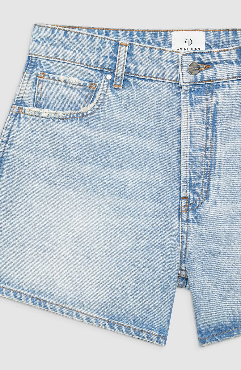 ANINE BING Dalton Short, Alternate, color, Bleached Blue