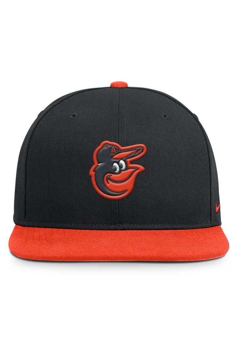 Men's Nike  Black/Orange Baltimore Orioles Primetime Pro Dri-FIT Snapback Hat, Alternate, color, Black