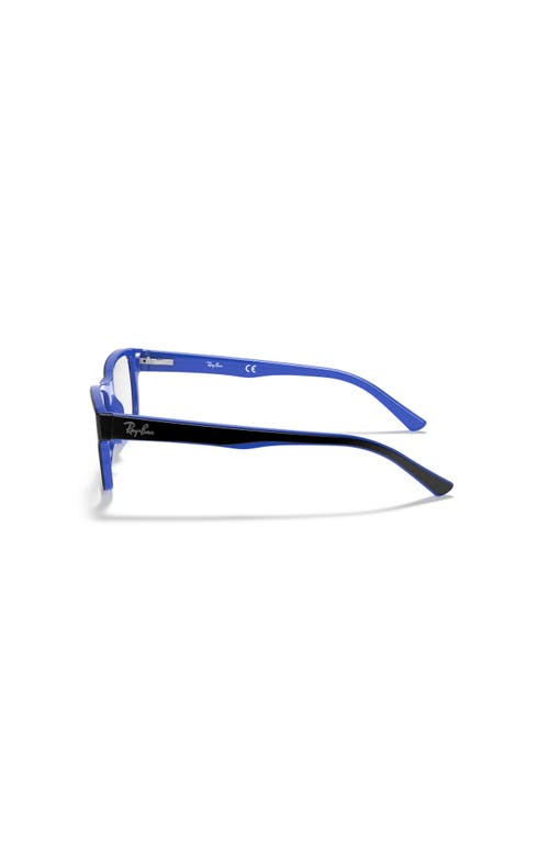 Ray Ban Ray-ban 52mm Square Optical Glasses In Brown