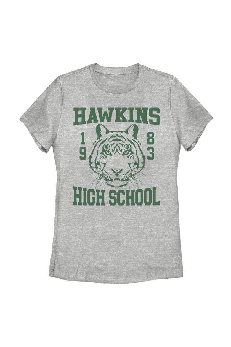 Women's Stranger Things Hawkins High School Tiger 1983  Graphic T-Shirt, Main, color, Athletic Heather