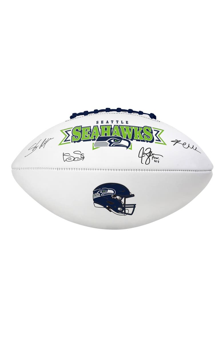 LOGO BRANDS Seattle Seahawks Legends Signature Football, Main, color, Navy