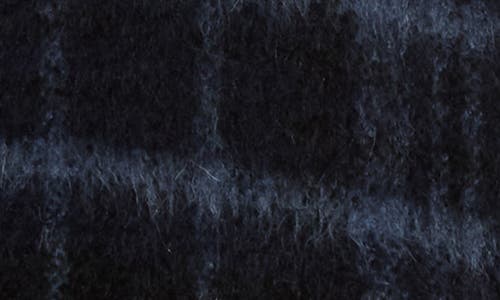 Hugo Boss Boss Coppede Plaid Fuzzy Coat In Black