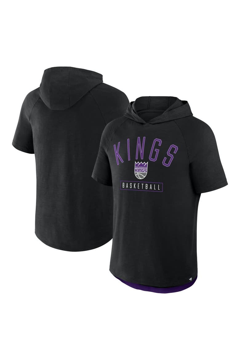 Men's Fanatics Black Sacramento Kings Pass Legend Raglan Hoodie T-Shirt, Main, color, Black