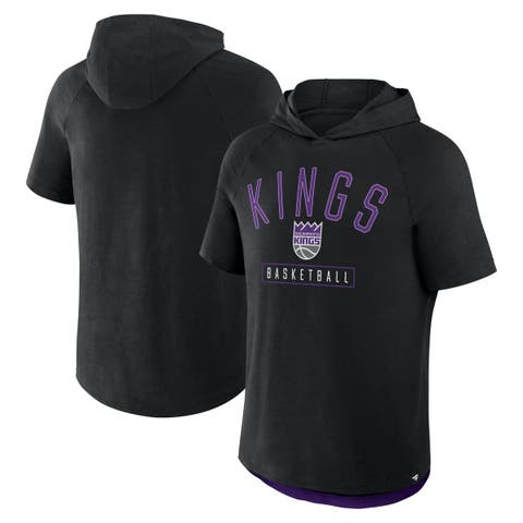 Men
s Fanatics Black Sacramento Kings Pass Legend Raglan Hoodie T-Shirt