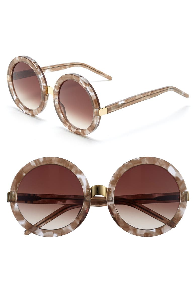 'Malibu' 56mm Sunglasses (Nordstrom Exclusive), Main, color, GREY MARBLE/ BROWN GRADIENT