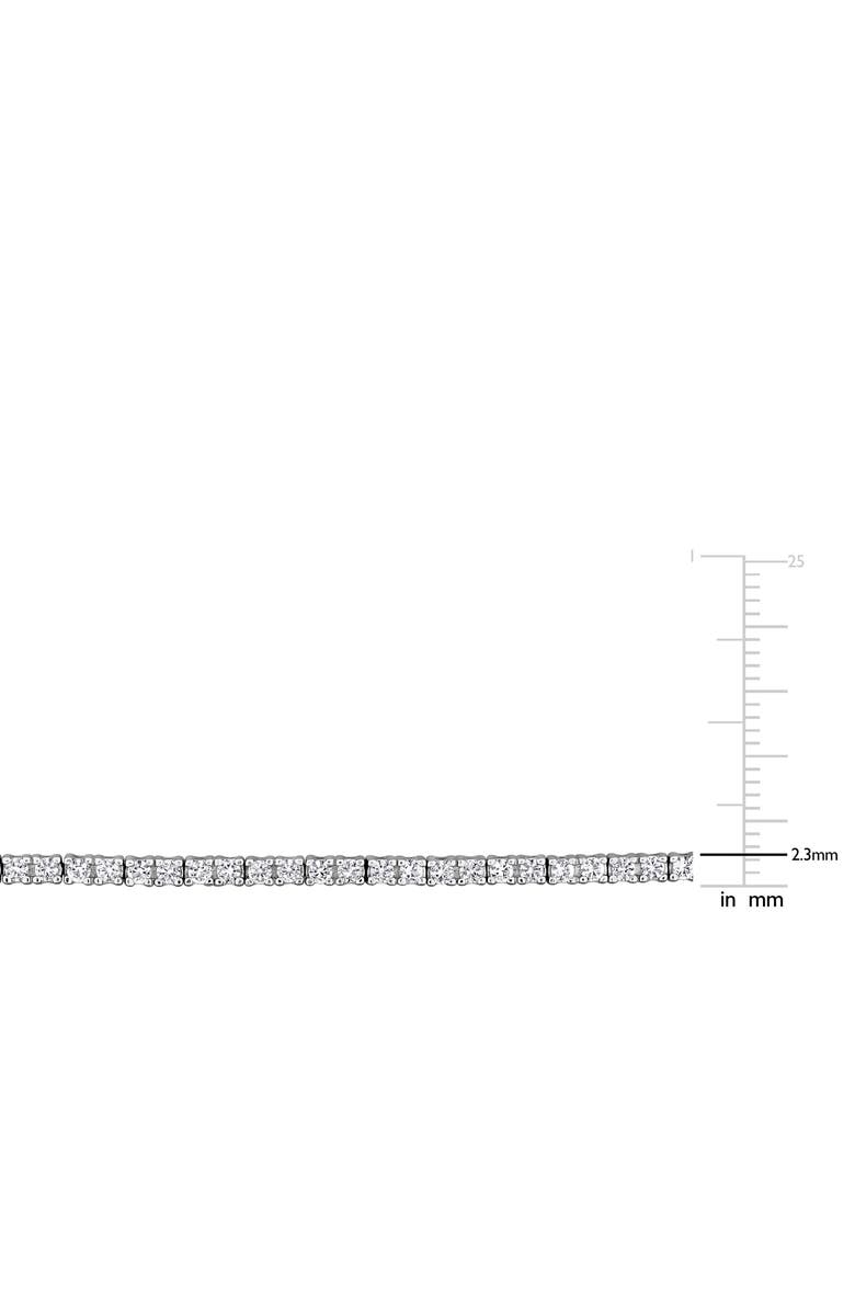 DELMAR Lab Created White Sapphire Tennis Necklace, Alternate, color, Metallic Silver