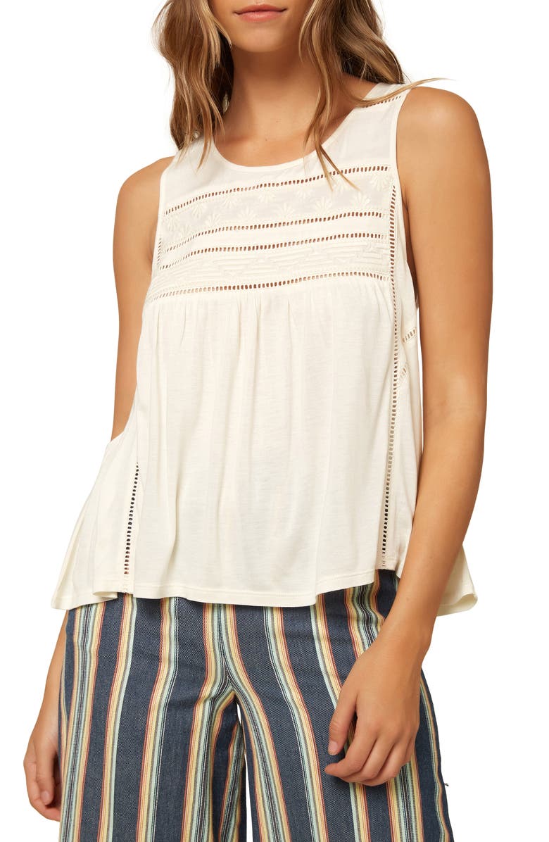 O'Neill Tokeen Knit Tank Top, Main, color, Winter White