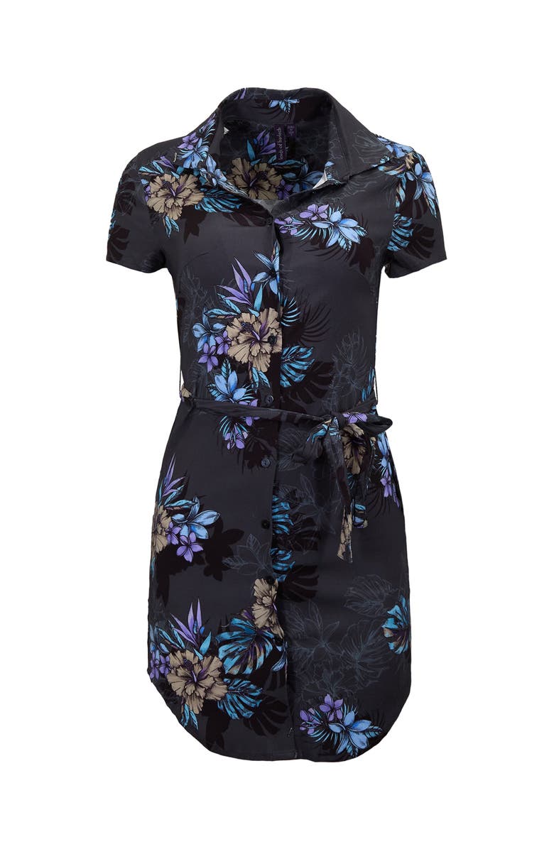 Lords of Harlech Exotic Floral Womens Shirt Dress, Alternate, color, Exotic Floral Black