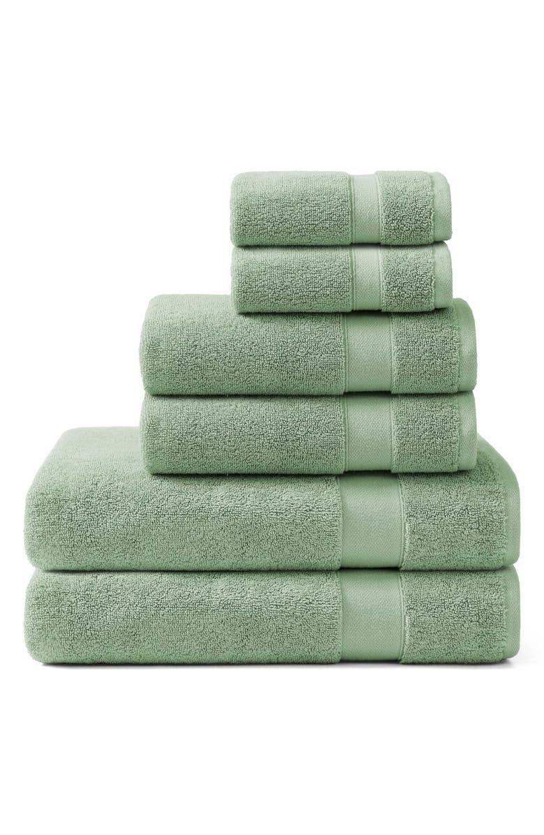 Tommy Bahama Pineapple Bay 6-Piece Towel Set, Main, color, Light / Medium Green