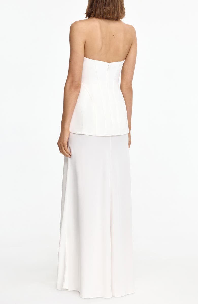 Acler Bankson Floral Appliqué Gown, Alternate, color, Ivory