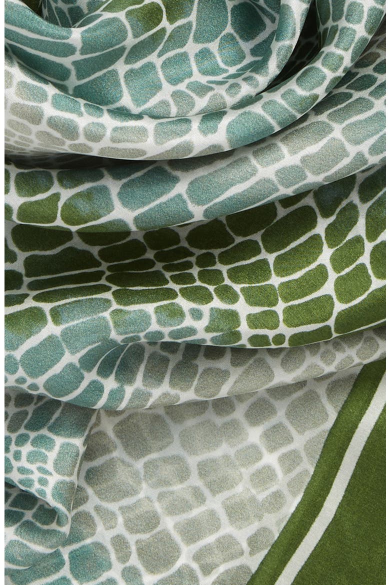 Henna & Hijabs Silk Hijab, Alternate, color, GREEN BRONZE SNAKE