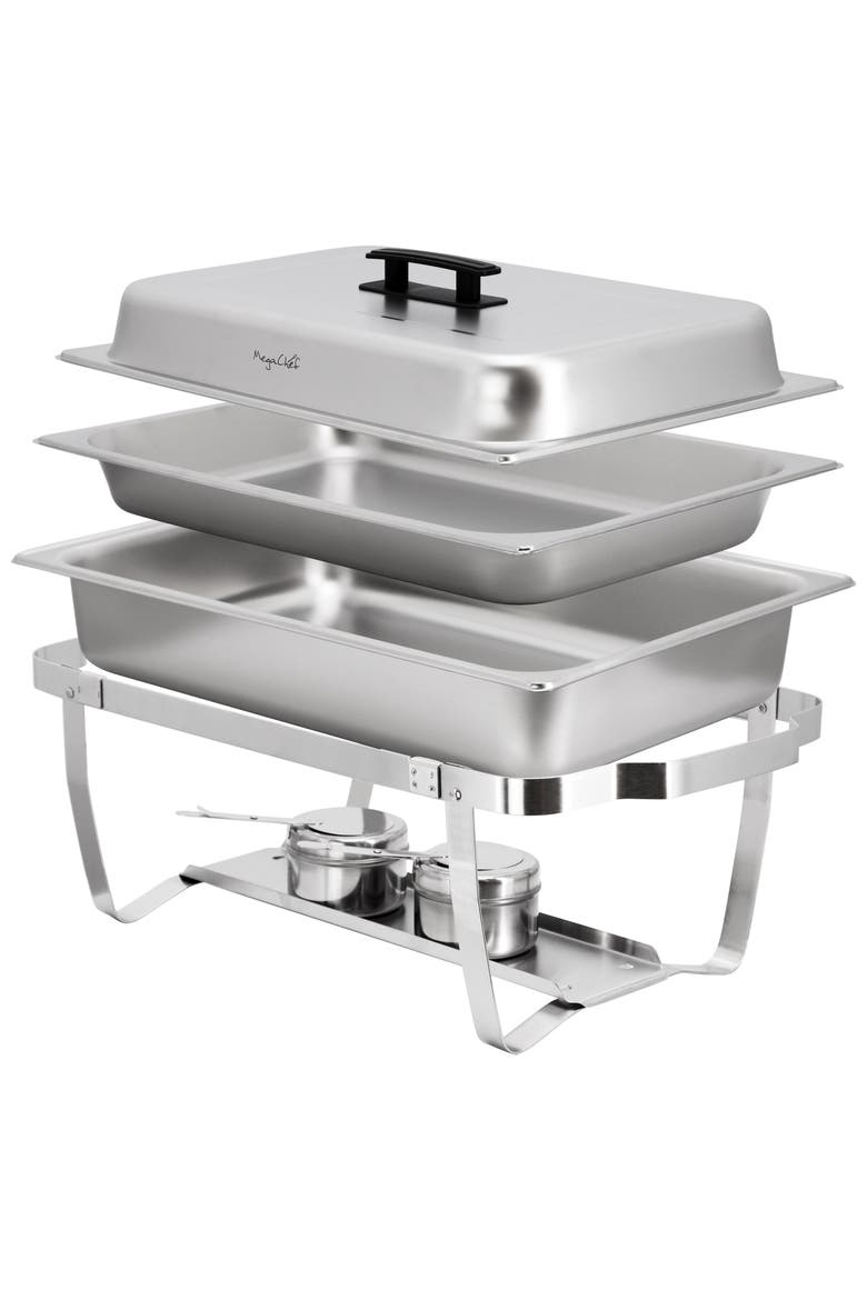 9.5 Quart Stainless Steel Professional Chafing Dish, Alternate, color, Silver