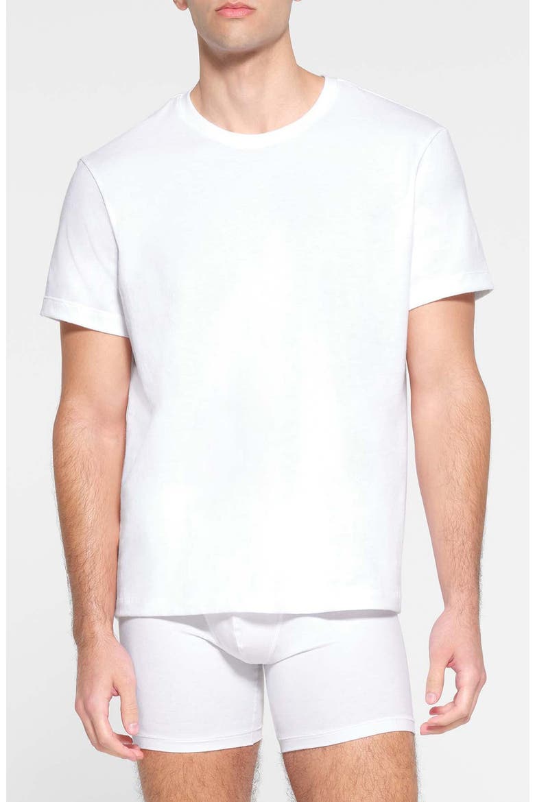 Classic Cotton Crewneck T-Shirt, Main, color, CHALK