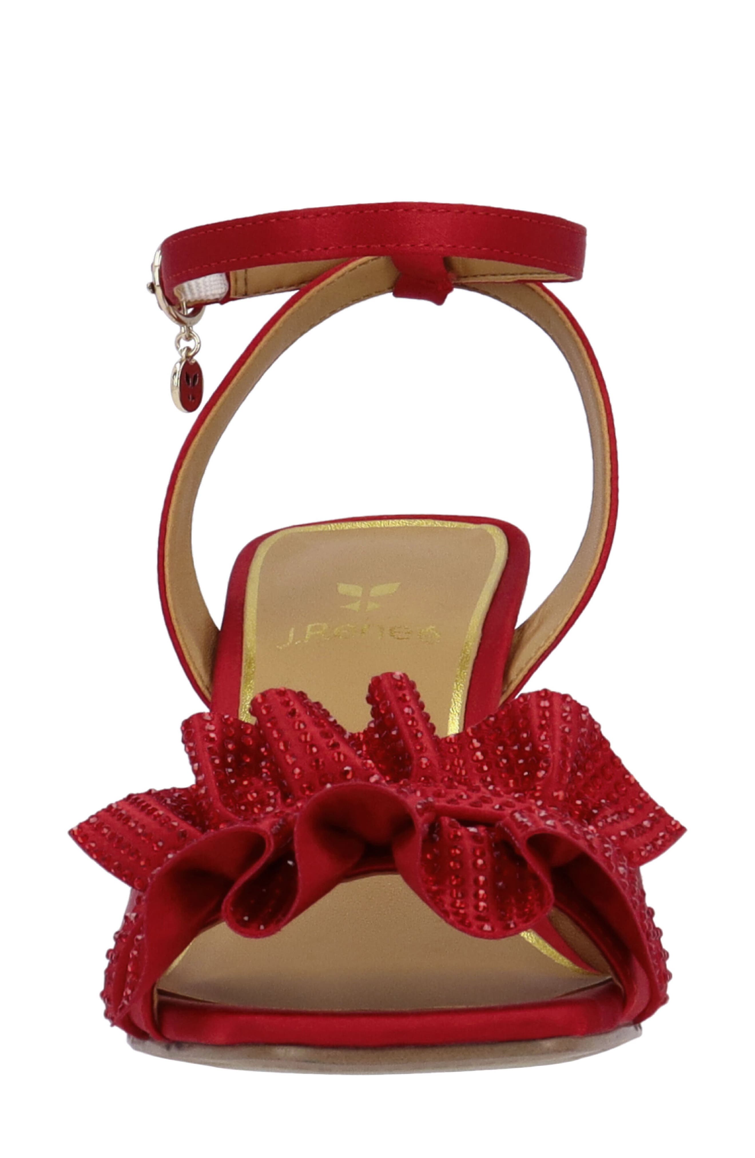 Almita Ankle Strap Sandal, Alternate, color, RED