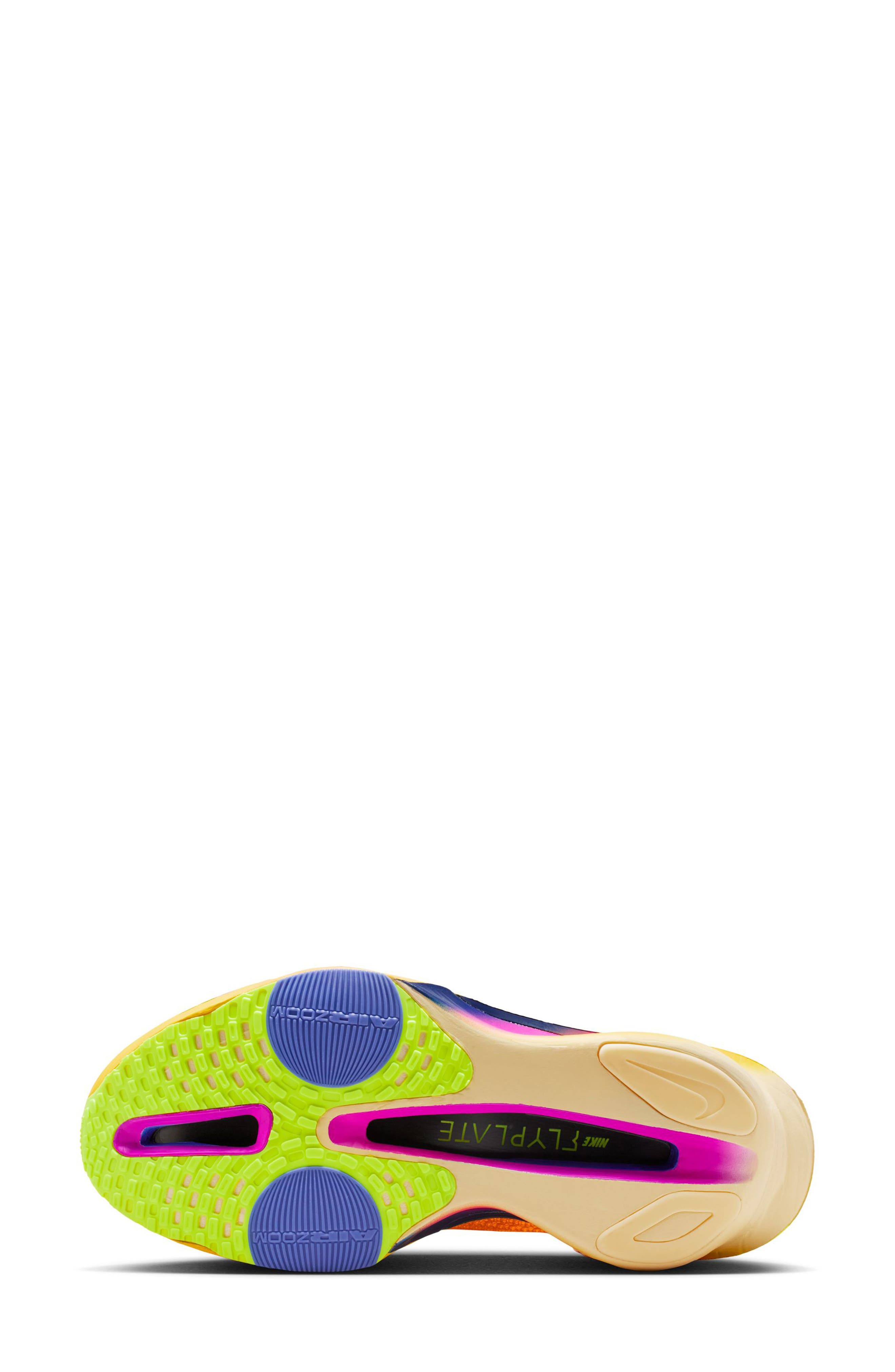 Alphafly 3 Racing Shoe, Alternate, color, LASER ORANGE/ INDIGO/ CITRON
