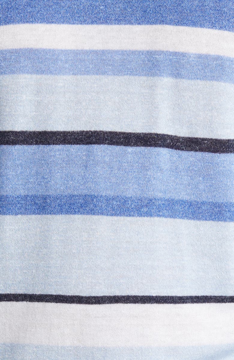 Peter Millar Crown Crafted Serene Stripe Linen & Merino Wool Sweater, Alternate, color,