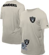 New Era Men's New Era Light Beige Las Vegas Raiders Multi Patch T-Shirt