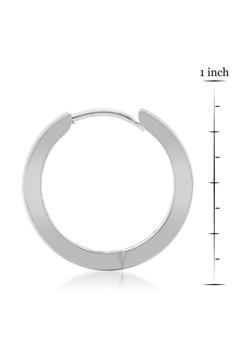 Brushed Huggie Hoop Earrings, Alternate, color, SILVER