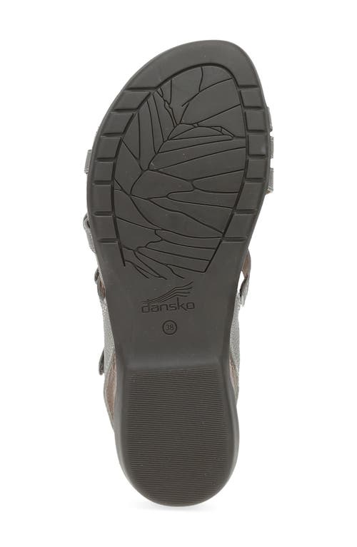 Dansko Roslyn Sandal In Antique Silver Metallic