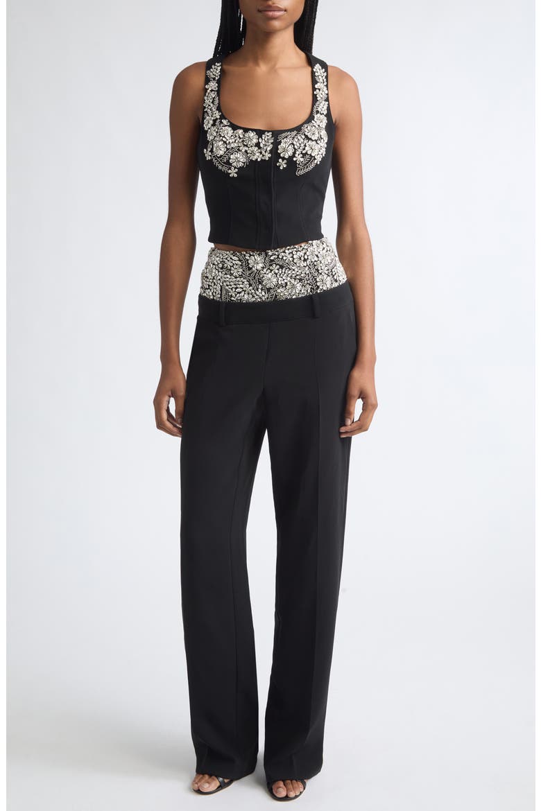 Crystal Ivy Dionne Wide Leg Pants, Alternate, color, BLACK/ CLEAR