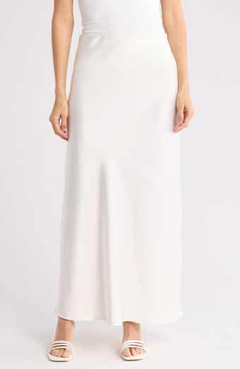 Renee C Satin A-Line Skirt