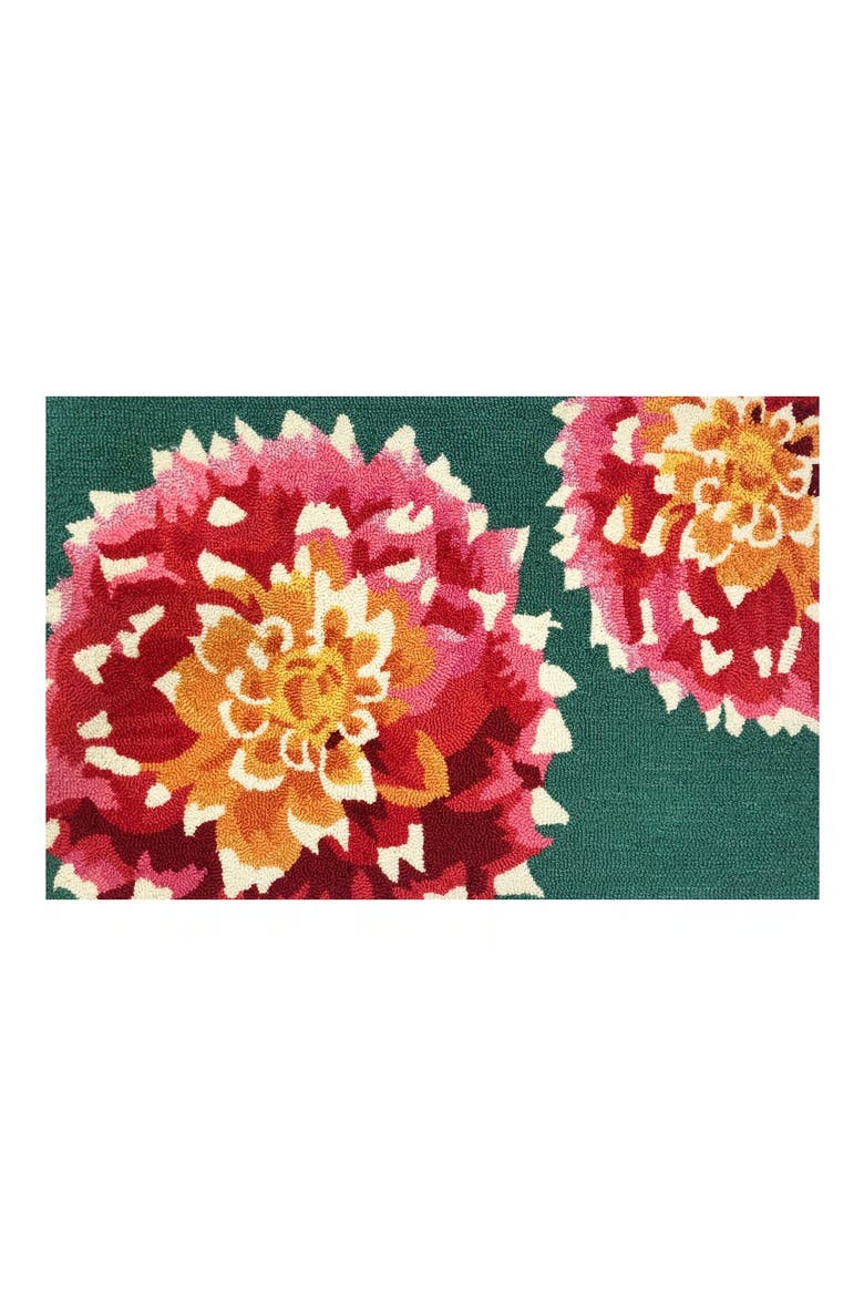 Heirloom Dahlia Doormat, Main, color, GREEN MULTI