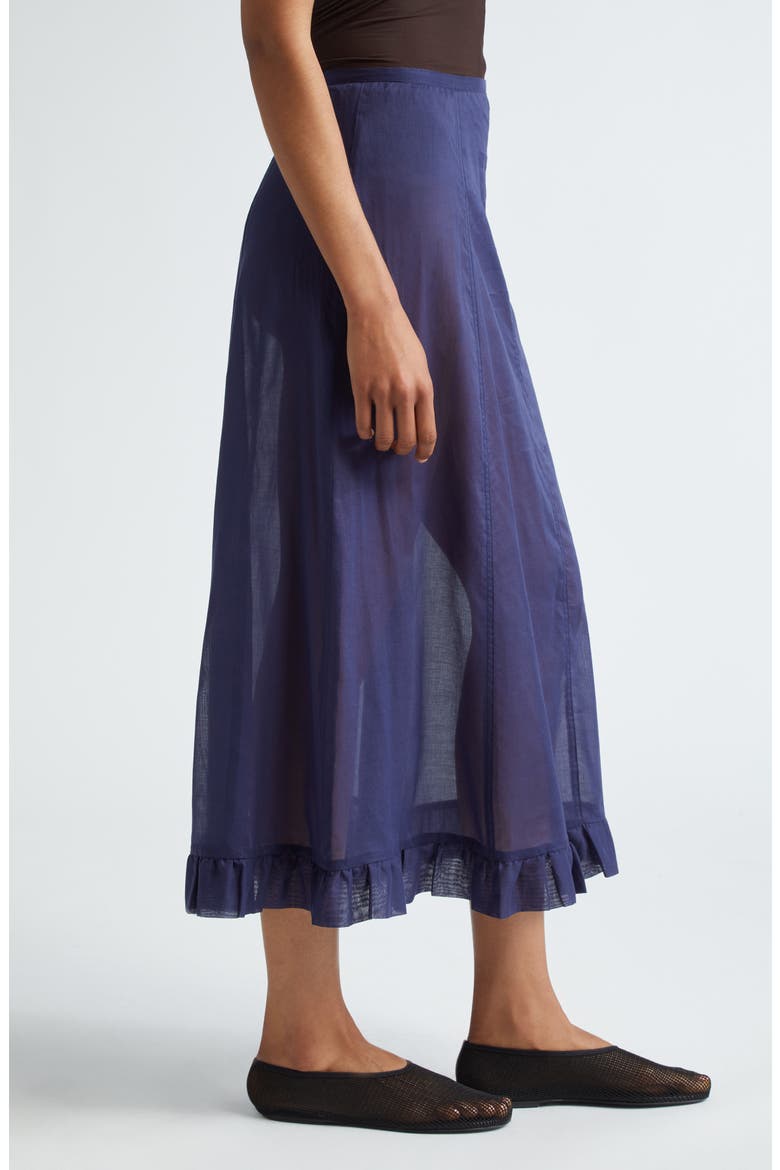 Andolini Low Rise Organic Cotton Skirt, Alternate, color, NAVY
