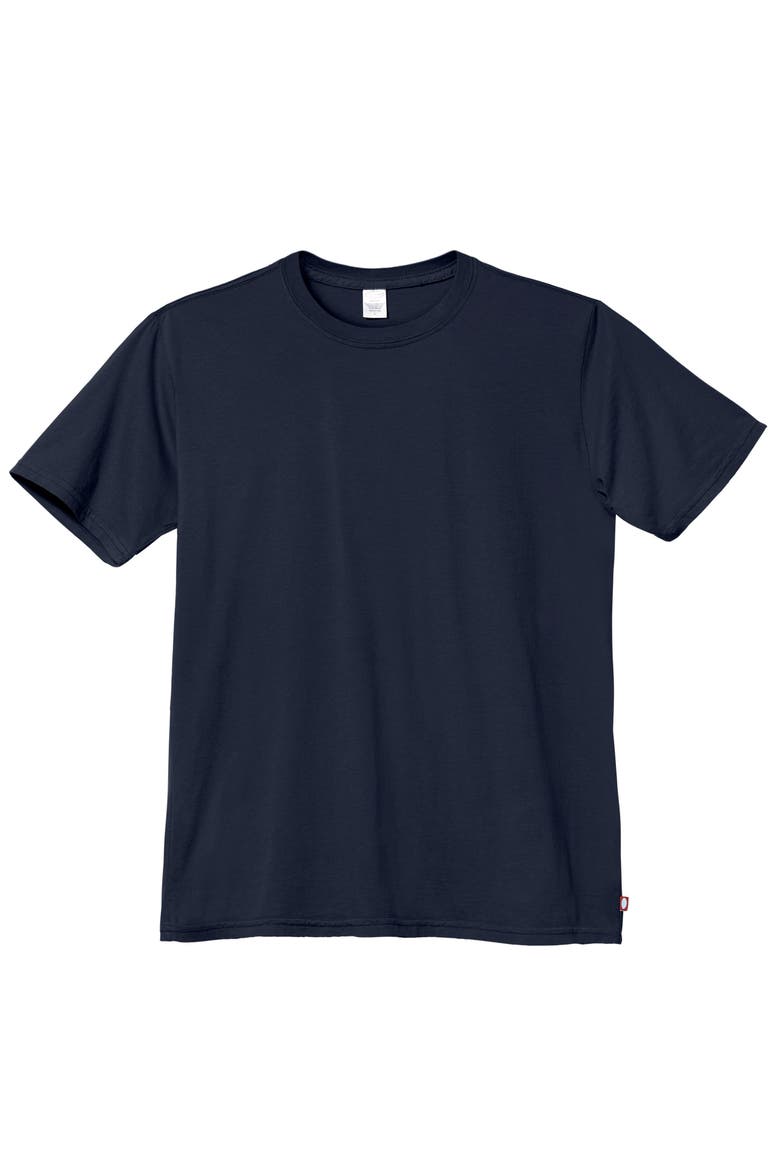 Men's Soft 100% Organic Cotton Short Sleeve Crew Tee, Main, color, Navy