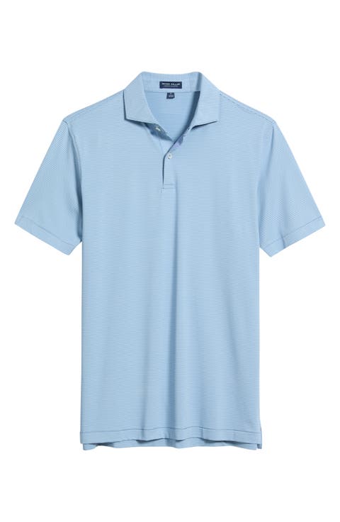 Cadenza Pinstripe Crown Crafted Performance Jersey Golf Polo