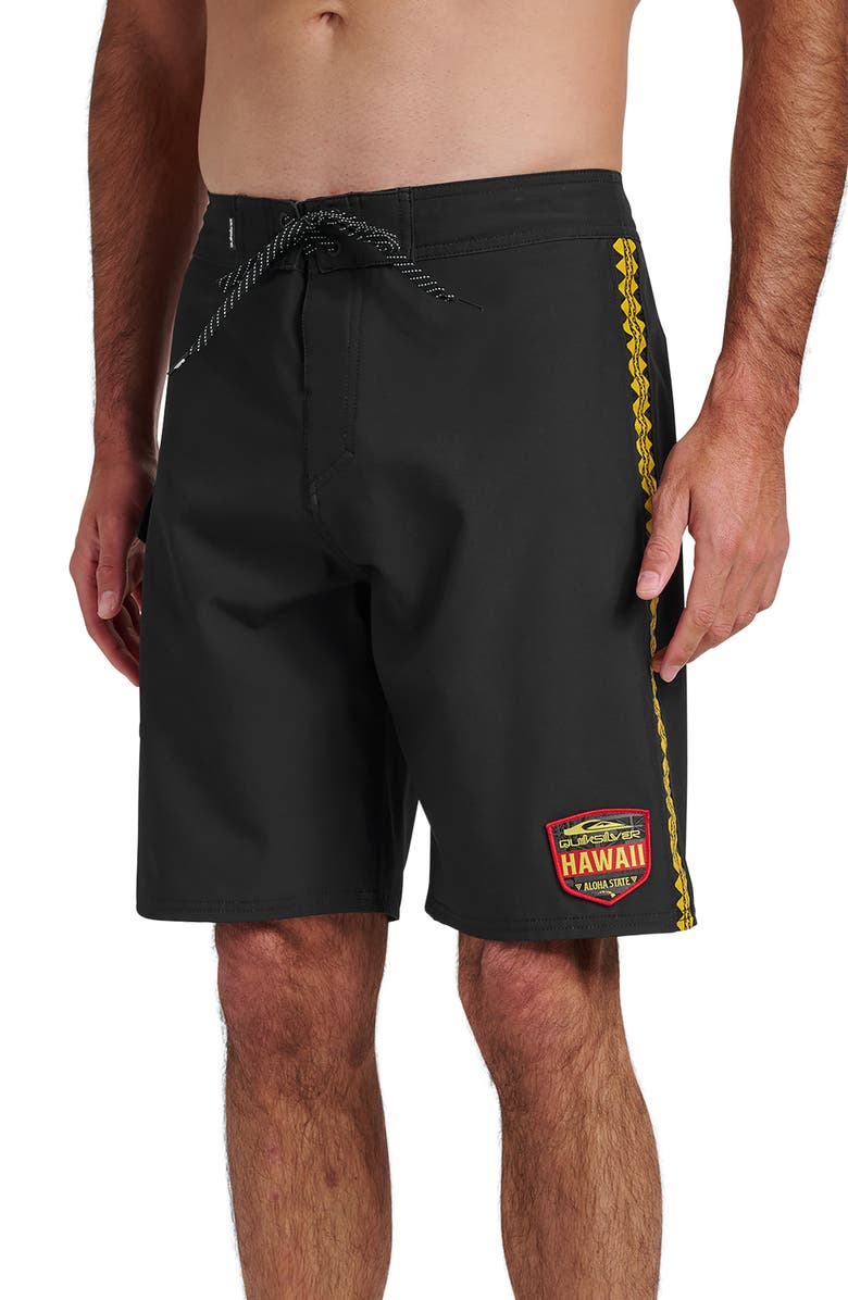 Quiksilver HI Sidewind 20" Board Shorts, Alternate, color, Black.