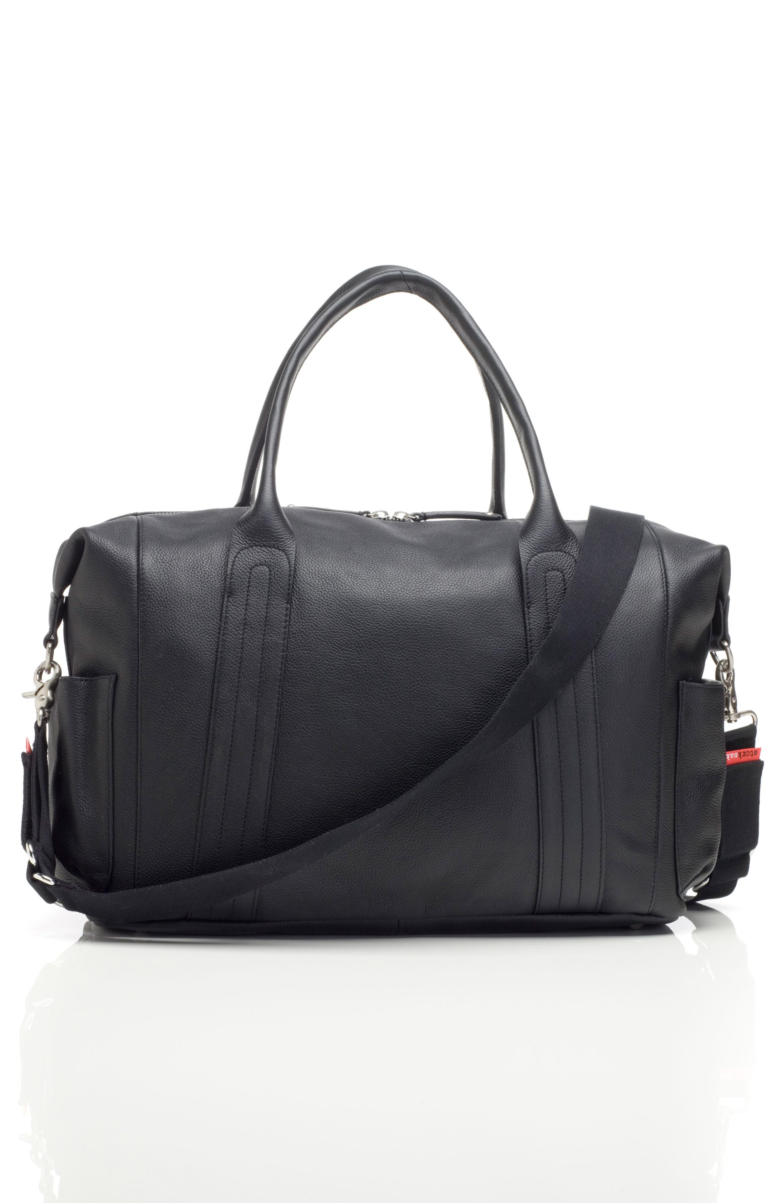 Storksak Storsak Leather Diaper Bag, Alternate, color, 