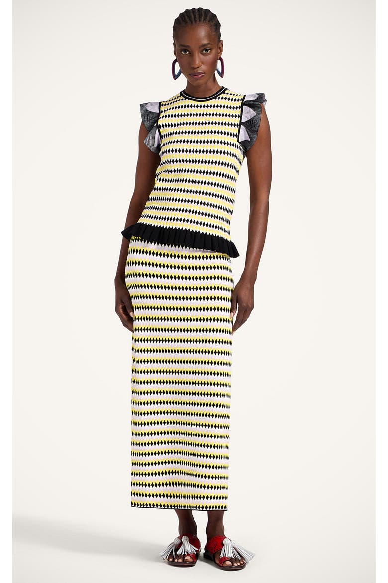 Checkers Skirt, Main, color, Multicolor Yellow/Black/Lilac