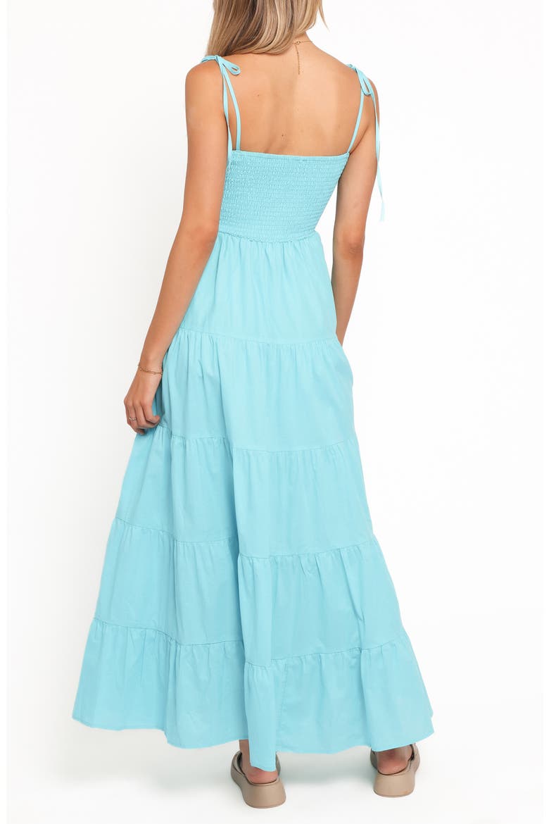 Delaware Smocked Tiered Maxi Dress, Alternate, color, BLUE