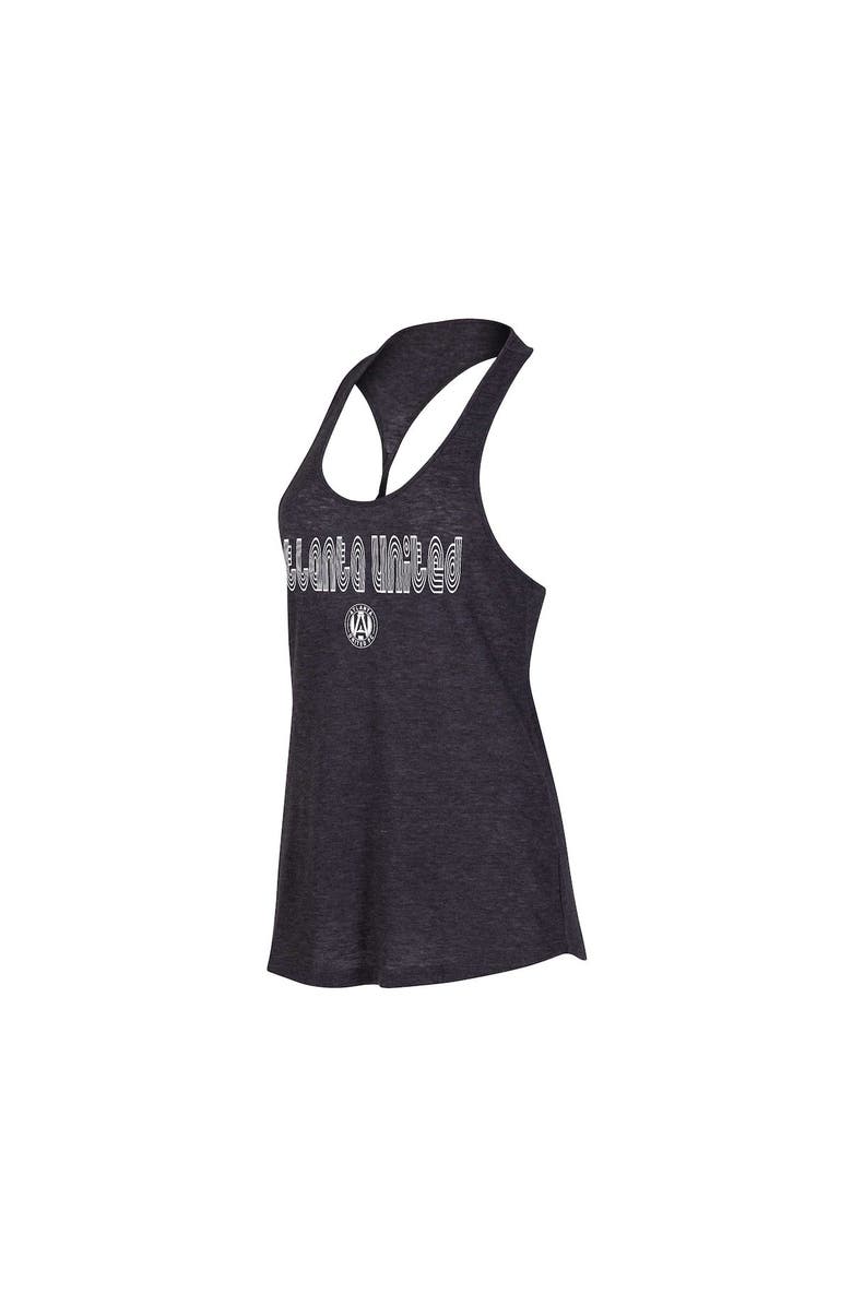 CONCEPTS SPORT Women's Concepts Sport Heather Charcoal Atlanta United FC Radiant Twist Back Scoop Neck Tank Top, Main, color, Heather Charcoal