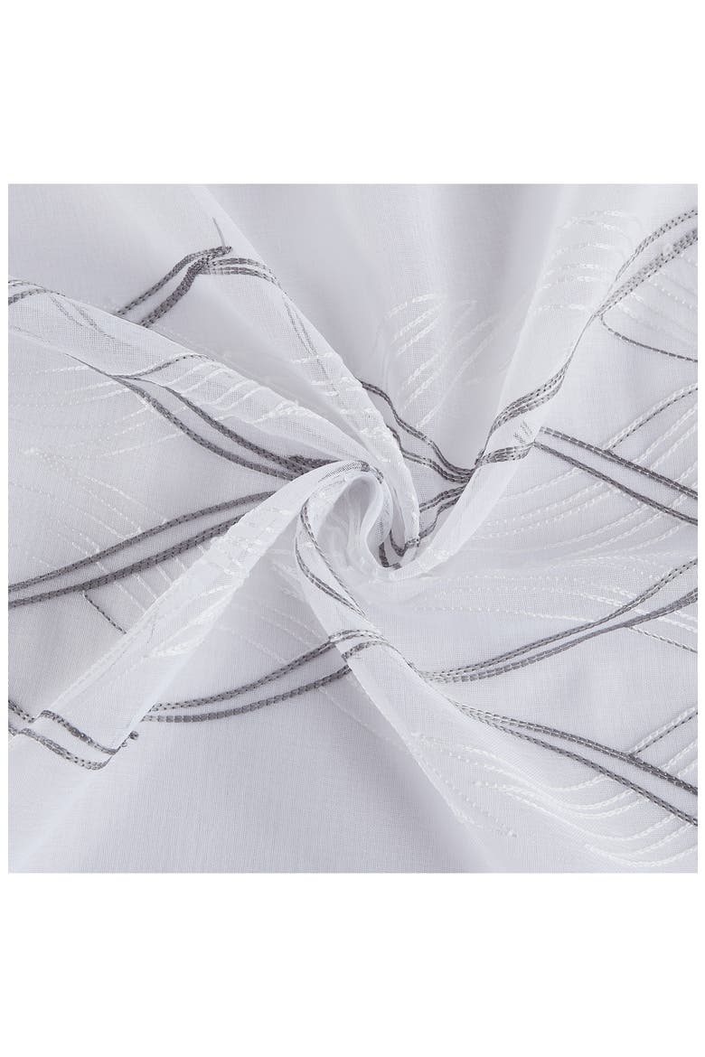 Set of 2 Print Sheer Curtain Panels, Alternate, color, WHITE SILVER