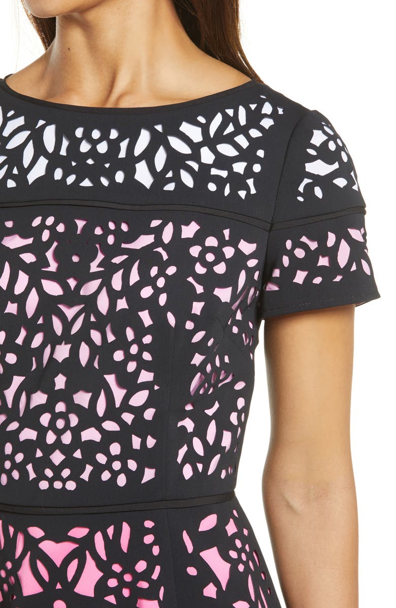 Shani Lace Colorblock Sheath Dress, Alternate, color, 