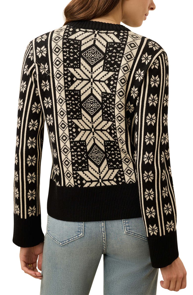 Faherty Sun Valley Fair Isle Sweater, Alternate, color, Midnight Snowflake