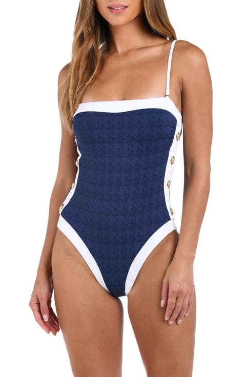 Tory Colorblock One-Piece Swimsuit