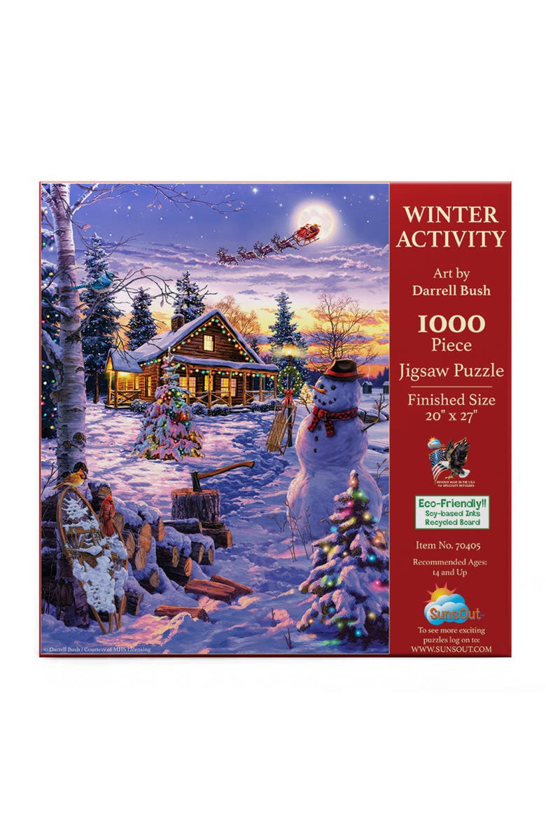 Sunsout Winter Activity 1000 piece Jigsaw Puzzle for Adults, Alternate, color, Multicolor