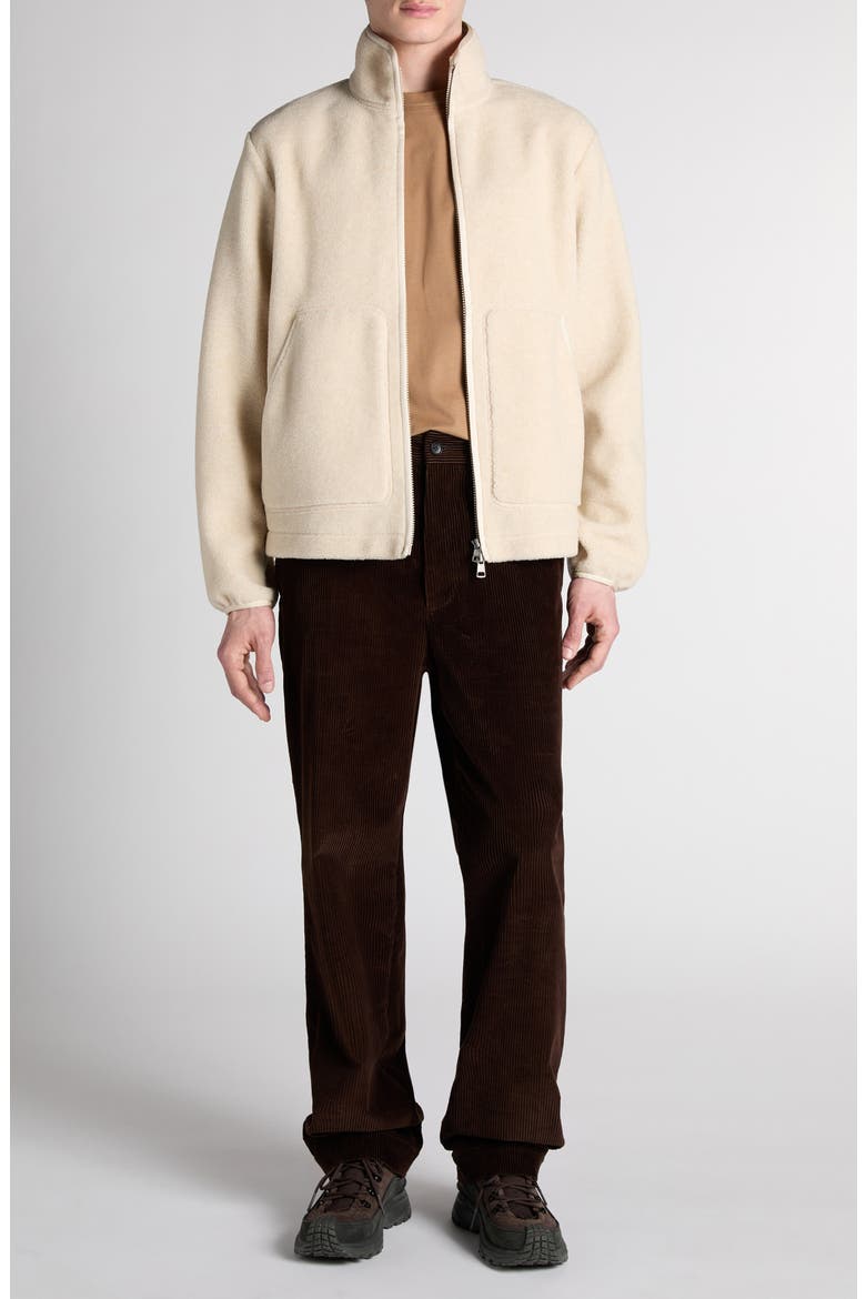 Zip Up Fleece Cardigan, Alternate, color, BEIGE