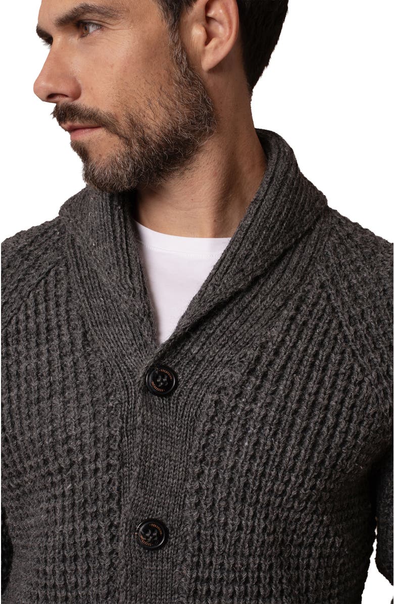 Celtic & Co. British Waffle Stitch Cardigan, Alternate, color, Derby Grey