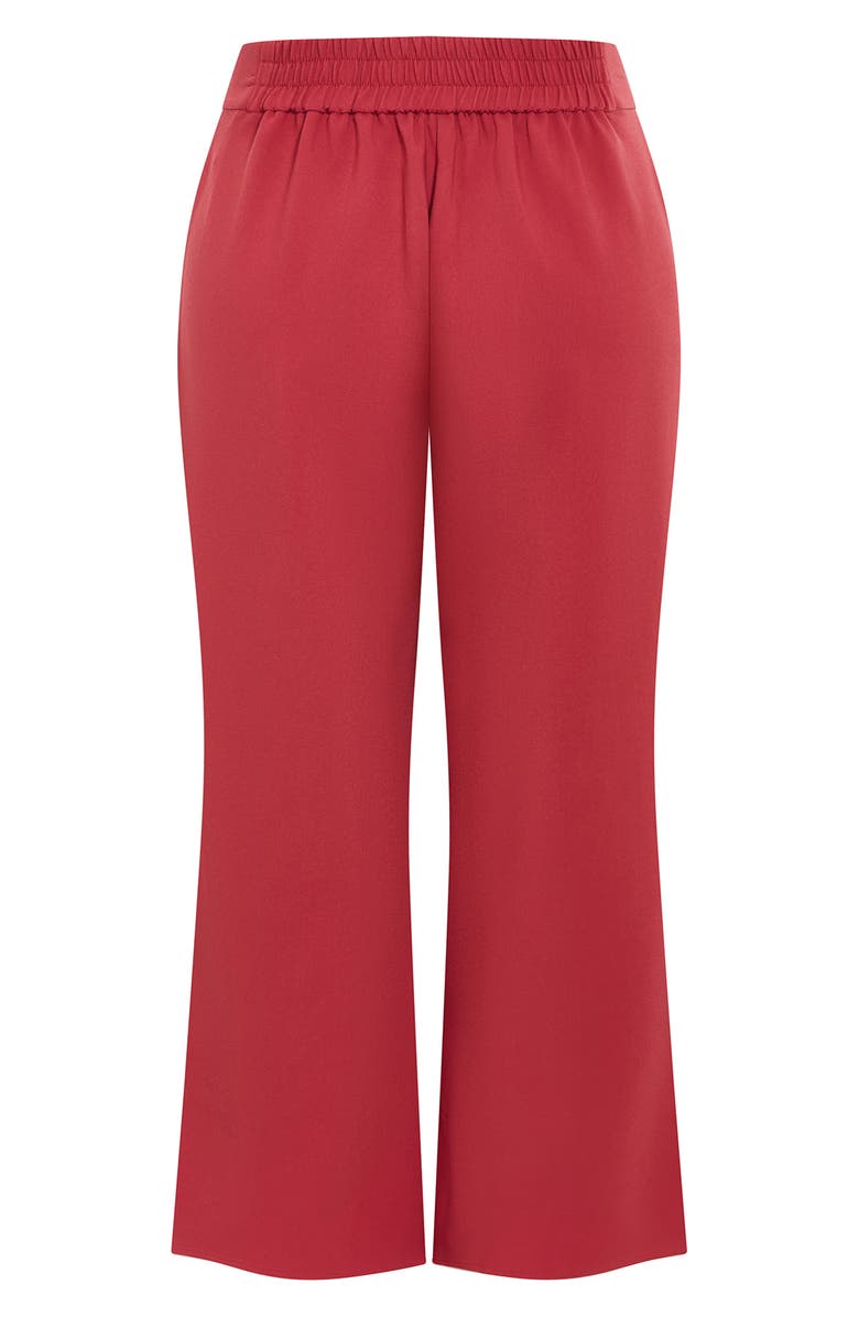 City Chic Tori Pleat Wide Leg Pants, Alternate, color, Sienna