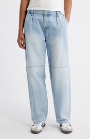 PTCL Pleated Barrel Leg Jeans