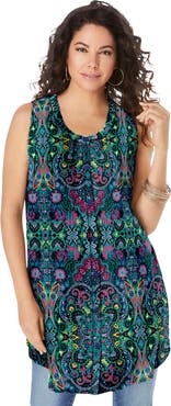 Roaman's Sleeveless Angelina Tunic