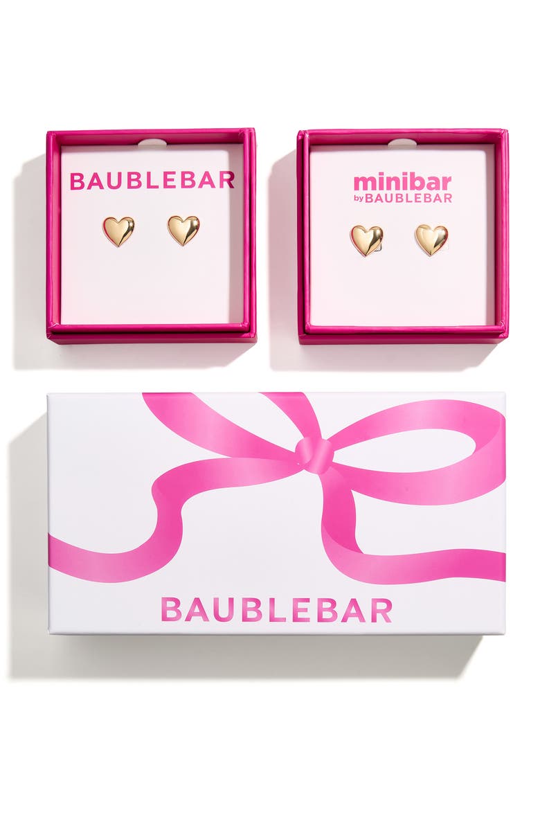 BaubleBar Match with Mama Heart Earrings, Alternate, color, Gold